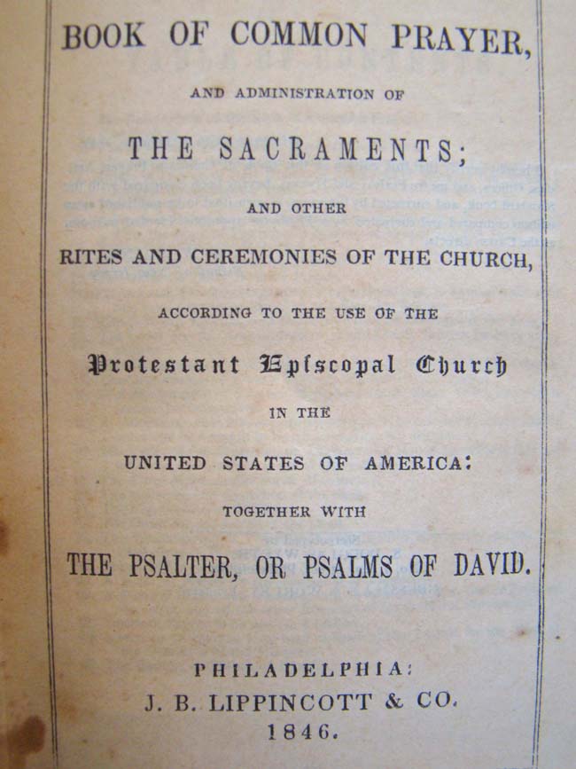A rare Velvet covered Silver mounted BOOK of COMMON PRAYER published in Philadelphia in 1846 by J.B. Lippincott. — image 2